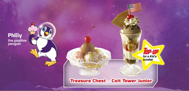 Treasure Chest sundae or a classic Junior Coit Tower