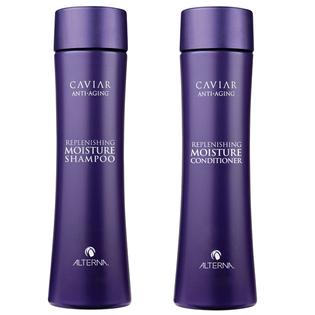 Alterna Caviar Anti-Aging Replenishing Moisture Shampoo & Conditioner, SGD $75 available at Sephora