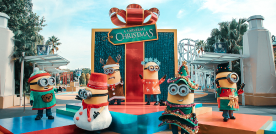 the merry Minions of Christmas welcome participants to fun activities for kids
