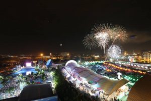 fireworks over the night sky of Selangor