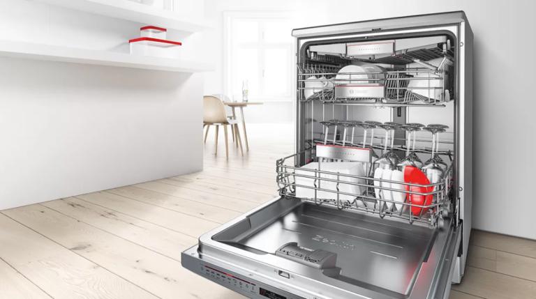 Bosch dishwasher with a full load for spring cleaning for Chinese New Year