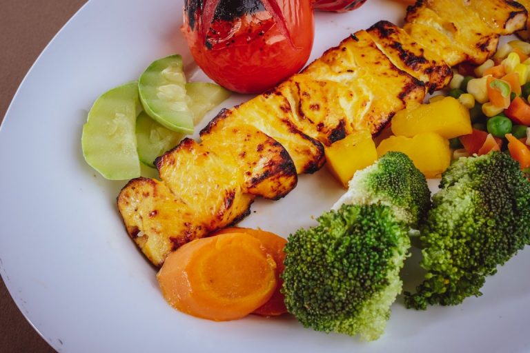 roasted vegetables on a plate