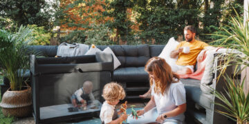 family with baby in a Bugaboo Stardust